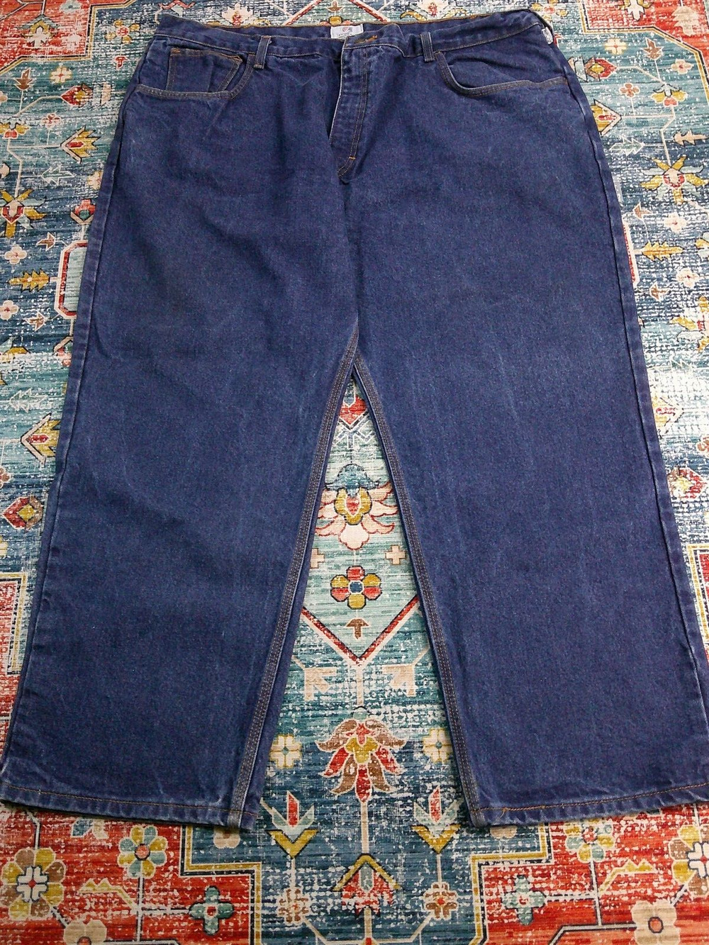 Tyndale FR Jeans Men's 44x29 (Tag 46x30) Dark Wide Leg FRMC 23CAL CAT2 NFPA2112